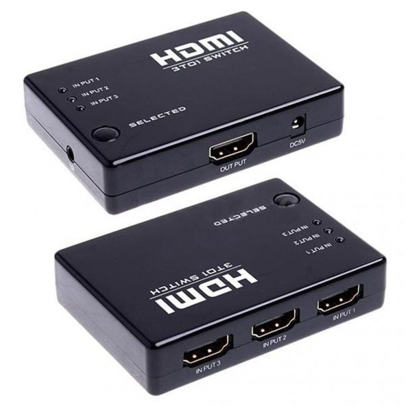 3 Port Hdmi Switch Çoklayıcı Çoğaltıcı Kumandalı - 2