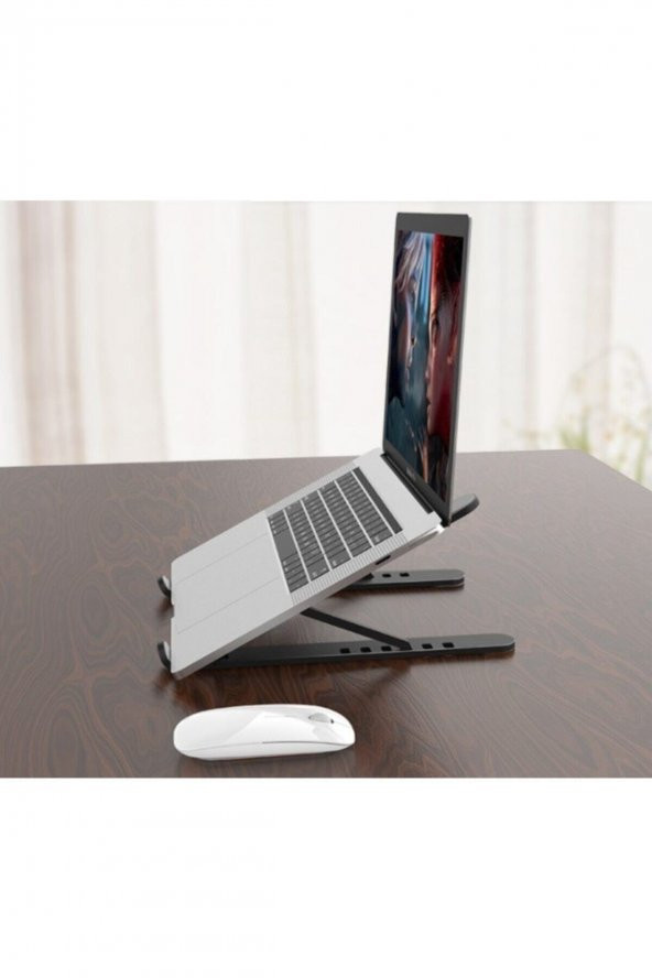 Yükseklik Ayarlı Laptop Standı Siyah