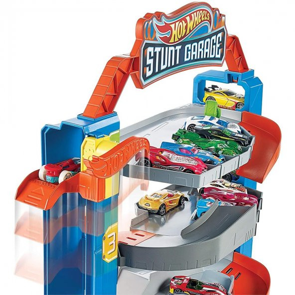 Orjinal Hot Wheels Mini Garaj Oyun Seti Hotwheels 4 Katlı Başlangıç Garajı GNL70 - 3
