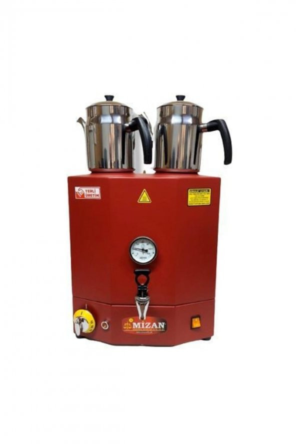 Mizan 2 Demlikli Jumbo Çay Makinesi Kırmızı 30 Lt (Demlik Dahil Değildir)
