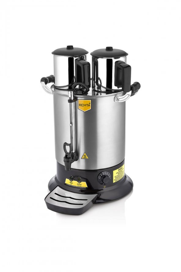 Remta Platin Model Çift Demlikli Çay Makinesi 17 Lt (demlikler Dahil) PT14