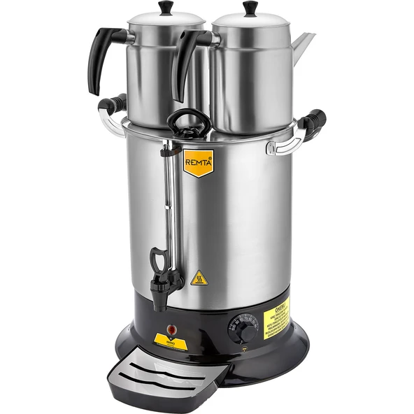 Remta Platin Model Çift Demlikli Çay Makinesi 17 Lt (demlikler Dahil) PT14 ürün görseli 1