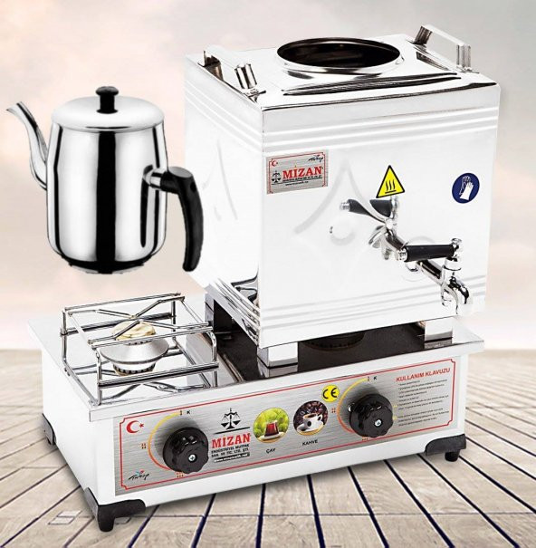 Mizan MÇ101 Mizan Çay Kazanı LPG TÜPLÜ Tek Demlik Kahveci Ocağı 10 Lt + DEMLİK