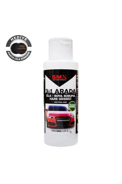 SMX 3'ü 1 Arada Cila Boya Koruma Hare Giderici 100ml + Cila Süngeri ürün görseli 1
