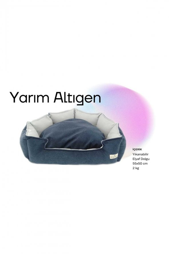 Yarım Altıgen Kedi Köpek Yatağı