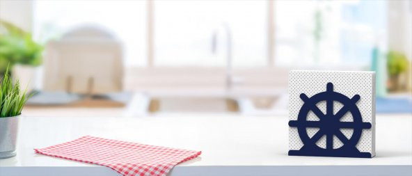 DÜMEN TEMALI METAL PEÇETELİK MAVİ - 8