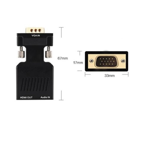 Vga To Hdmi Çevirici Dönüştürücü Laptop Tv Monitör Adaptör Kablosu 4501 - 2