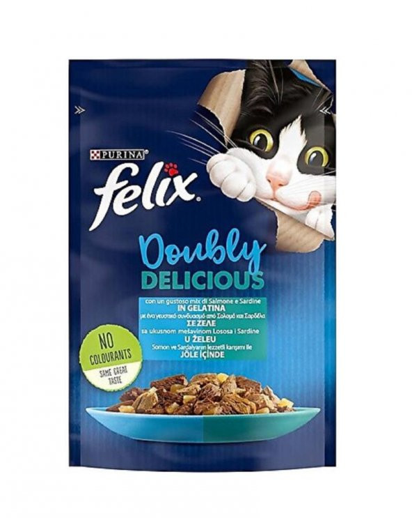 Felix Somon ve Sardalyalı Kedi Konservesi 85 Gr