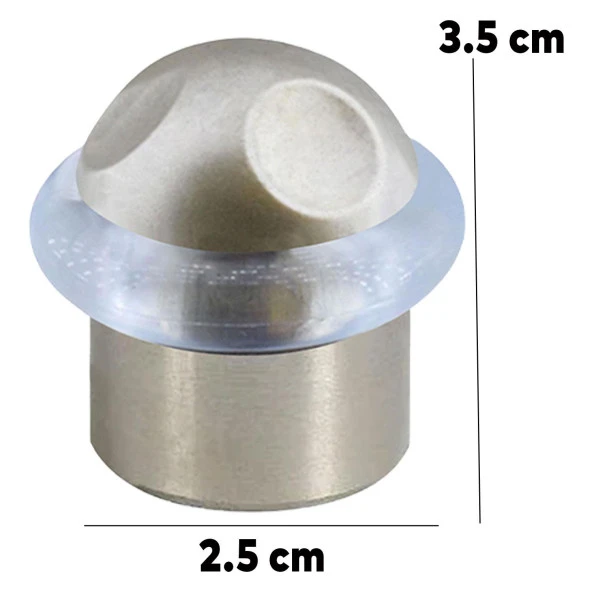 Kapı Stoperi Kapı Durdurucu Tutucu Tamponu Silikonlu Contalı Stopu Vidalı Saten 35 mm - Resim 7