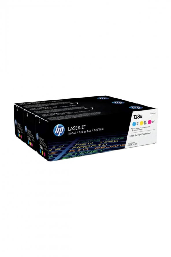 HP CF371AM (CE321ACE322ACE323A) 3LÜ PAKET RENKLİ ORJİNAL TONER - 1