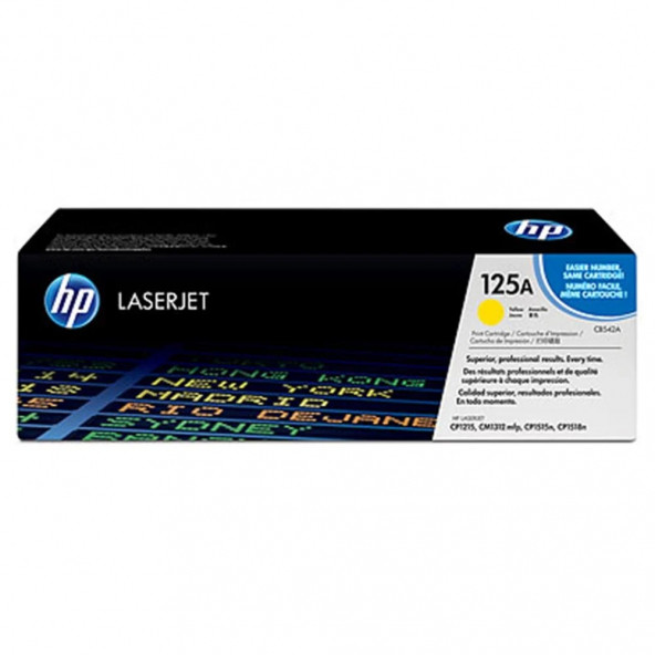 HP CB542A (125A) Sarı Orjinal Toner - LaserJet CP1215