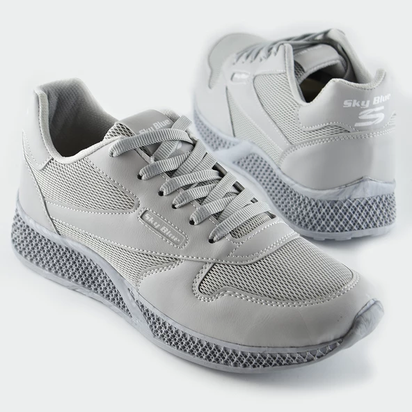 0140 Ortopedik Hafif Taban Erkek Spor Ayakkabı Yazlık Hafif Taban Eva Skyblue - Resim 6