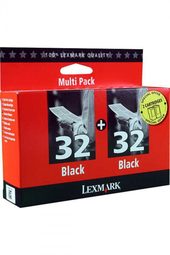 Lexmark 32+32 İkili Paket Siyah Kartuş 80D2956