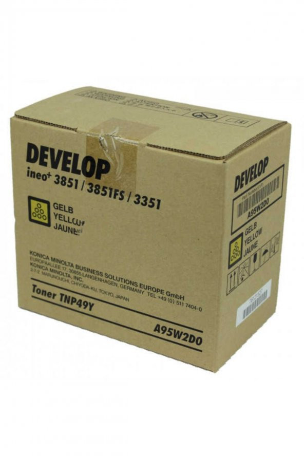 Develop TNP49Y Sarı Orjinal Toner Ineo +3851, +3851FS, +3351 (A95W2D0)