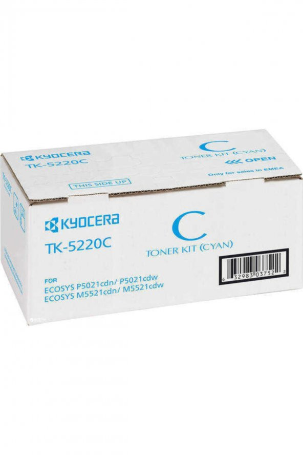 KYOCERA TK-5220C MAVİ ORJİNAL TONER Ecosys P5021, M5521, M5021