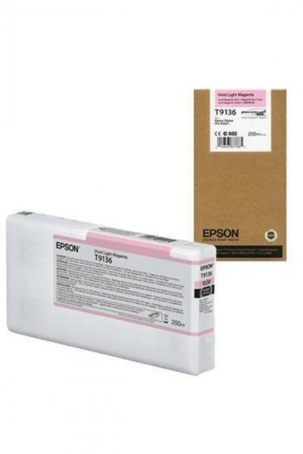 Epson T9136 Açık Kırmızı (Vivid Light Magenta) Orjinal Kartuş Surecolor SC-P5000 / SC-P7000