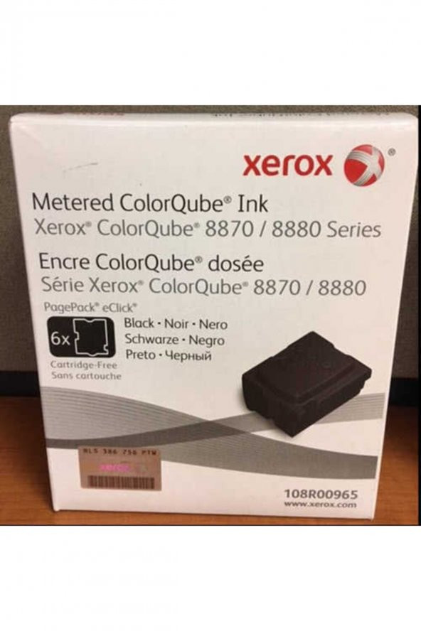 XEROX ColorQube 8870 108R00965 SİYAH KATI MÜREKKEP TONER - 6LI PAKET