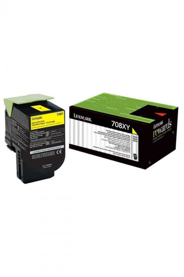 LEXMARK 70C8XY0 708XY SARI ORJİNAL TONER - CS510 ürün görseli