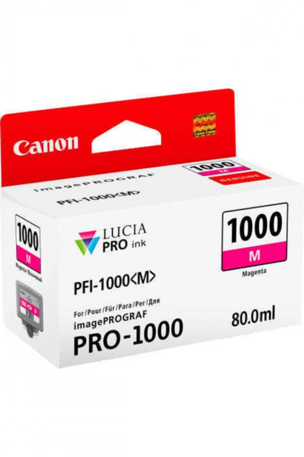 Canon PFI-1000M Kırmızı Orjinal Kartuş - iPF Pro-1000