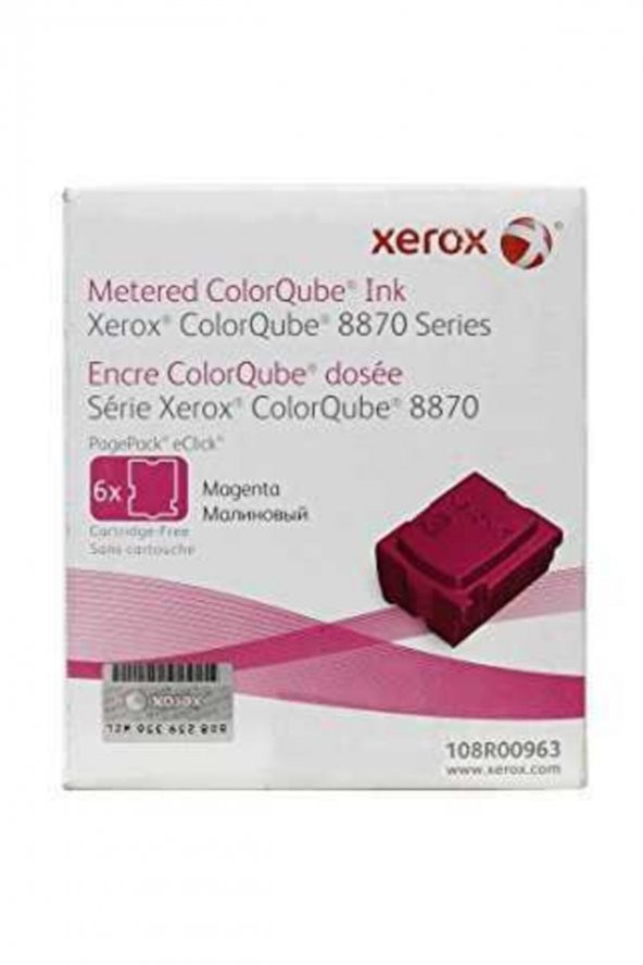 XEROX ColorQube 8870 108R00963 KIRMIZI KATI MÜREKKEP TONER - 6LI PAKET - 1