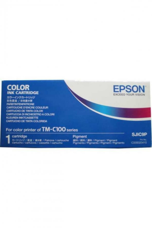 EPSON SJIC9P C33S020410 4LÜ PAKET RENKLİ ORJİNAL KARTUŞ TM-C100