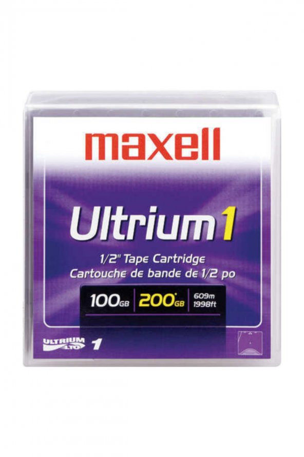 MAXELL LTO-1 Ultrium DATA KARTUŞ 100 GB / 200 GB 609m, 12,65mm