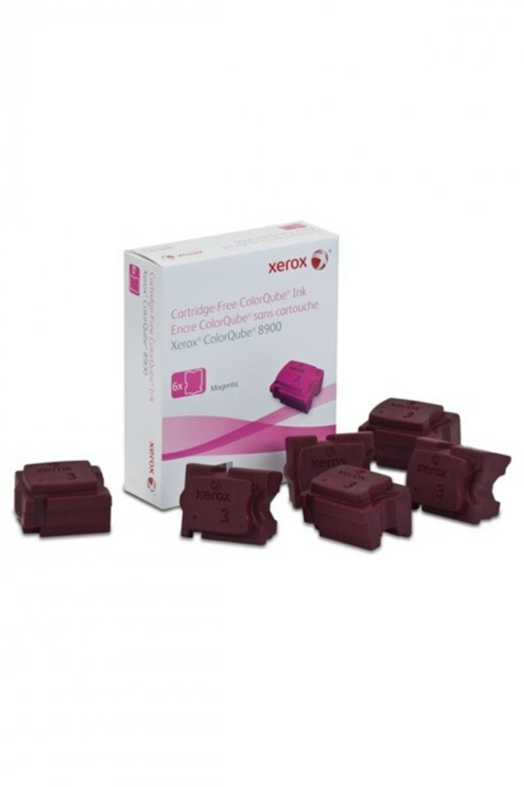 XEROX ColorQube 8900 108R01027 KIRMIZI KATI MÜREKKEP TONER 6lı Paket