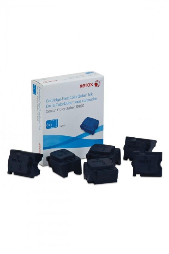 XEROX ColorQube 8900 108R01026 MAVİ KATI MÜREKKEP TONER 6lı Paket