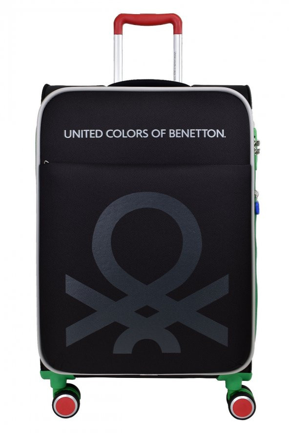 United Colors Of Benetton Ultra Light Hafif Lüx Kumaş 3lü Valiz Seti Siyah BNT2200 - 3