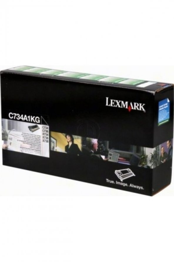 LEXMARK C734A1KG SİYAH ORJİNAL TONER - C734 / C736 / X734 / X736 / X738 ürün görseli