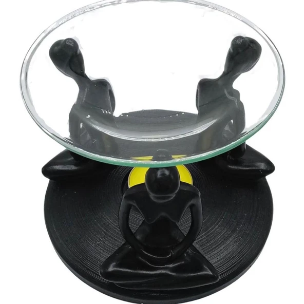 Buhurdanlık Meditasyon Üçlü Kadın Figür Cam Hazneli Polyester Biblo - 3