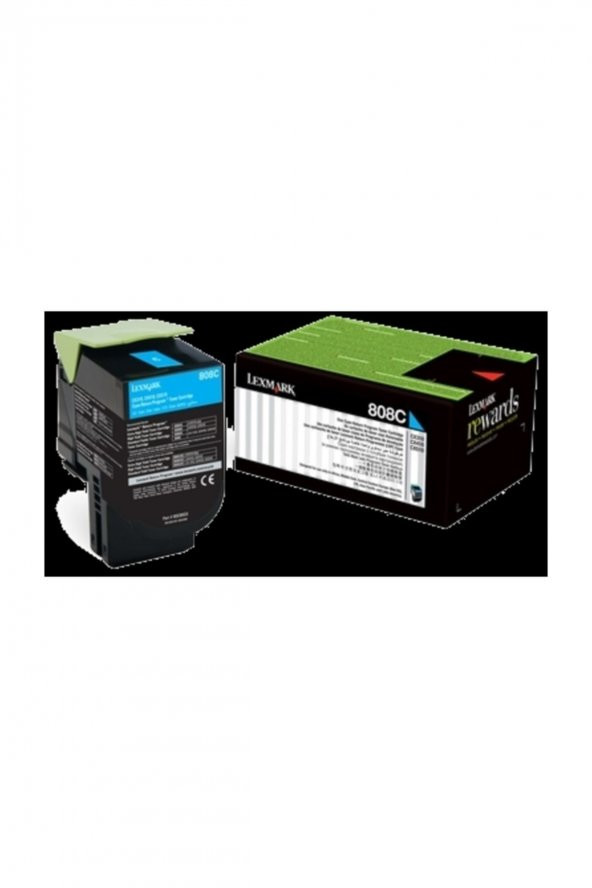 LEXMARK 80C8XC0 (808XC) MAVİ ORJİNAL TONER - CX510 TONER