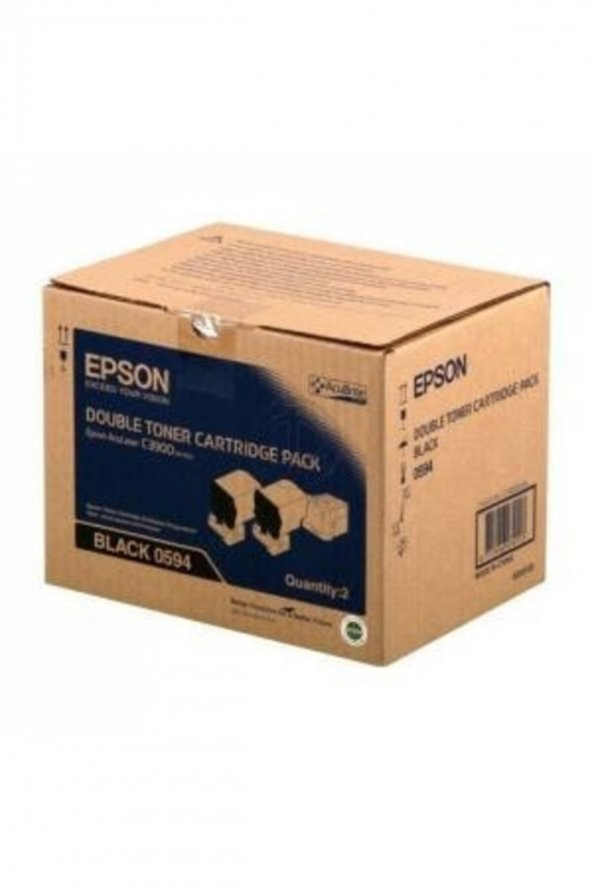 EPSON C3900 / CX37 S050594 SİYAH ORJİNAL TONER 2li Paket
