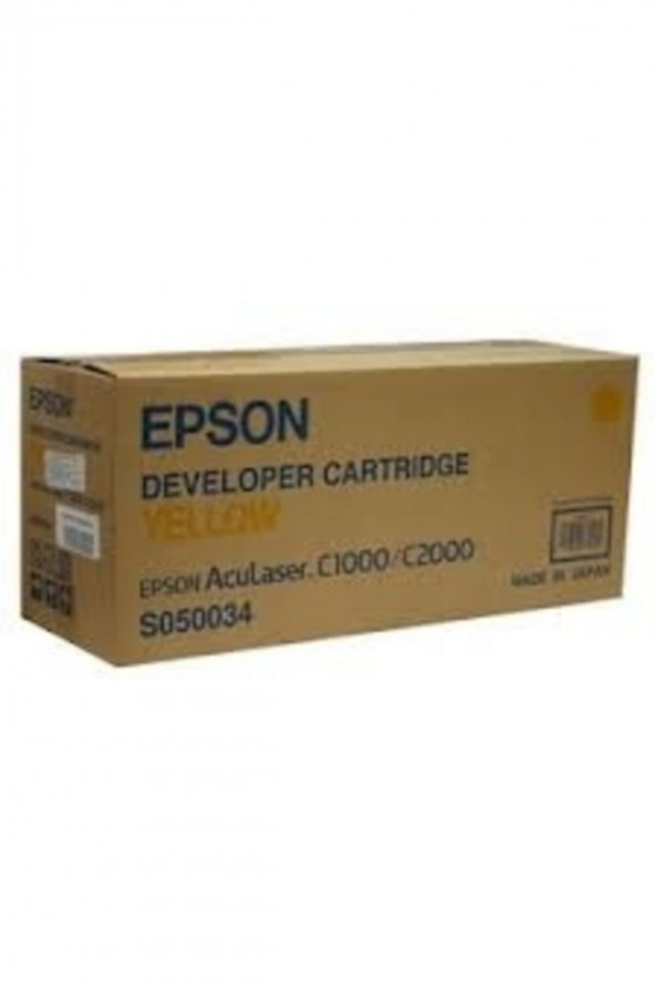 EPSON C13S050034 C1000/C2000 SARI ORJİNAL TONER ürün görseli