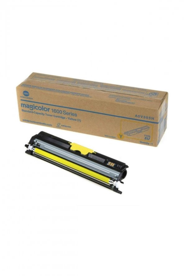 KONICA MINOLTA 1600 A0V305H SARI ORJİNAL TONER 1,500 Sayfa