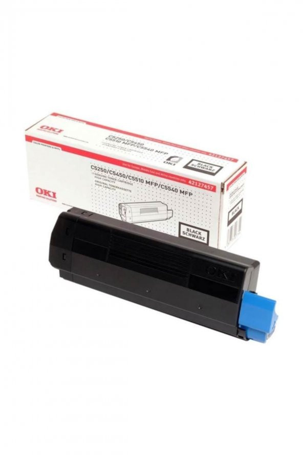 OKI 42127457 SİYAH ORJİNAL TONER Yüksek Kapasite C5250/ C5450/ C5510