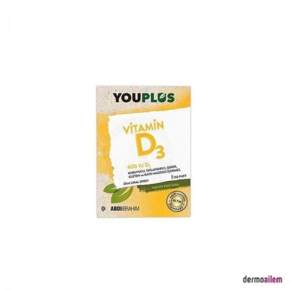 YouPlus Vitamin D3 400IU Oral Sprey 20ml