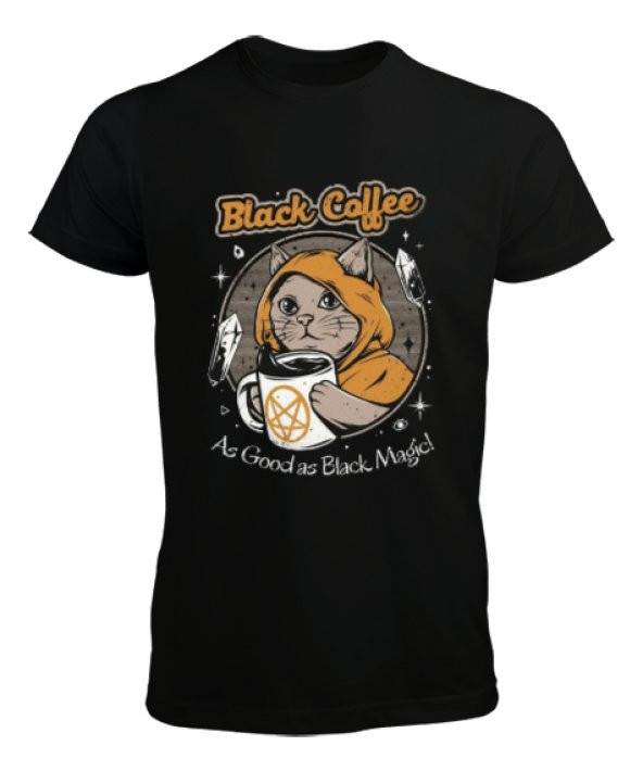 Black Coffee Black Magic Siyah Erkek Tişört