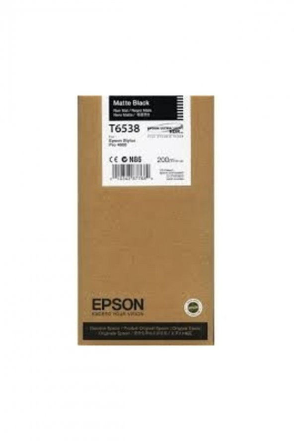 Epson T6538 (C13T653800) Mat Siyah Orjinal Kartuş  - PRO 4900