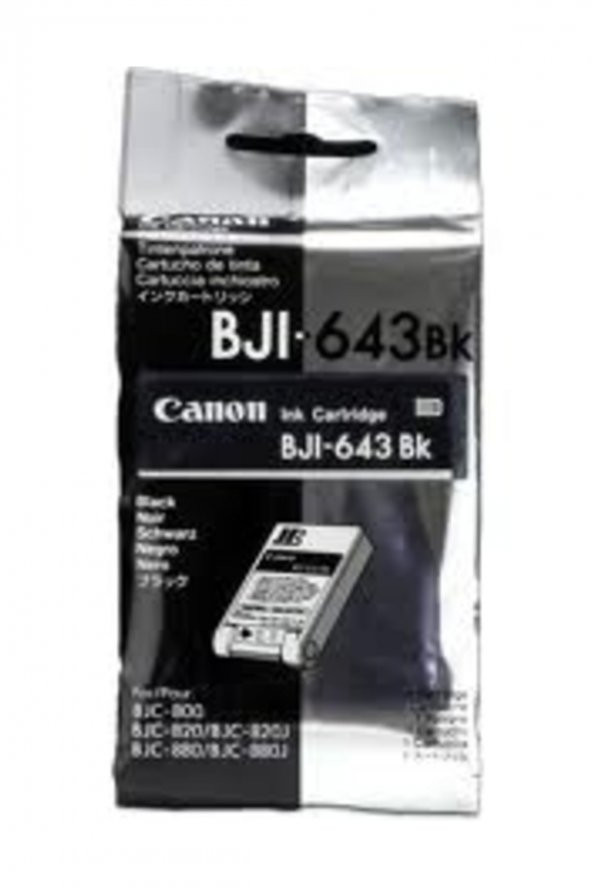 CANON BJI-643BK SİYAH ORJİNAL KARTUŞ BJC-800/820/880