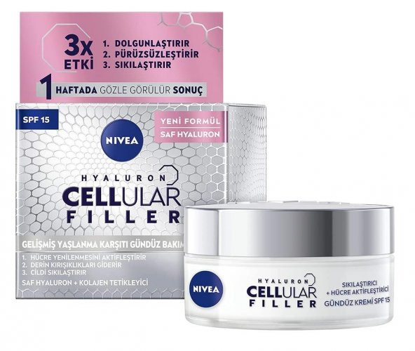 Nivea Expert Filler Cellular Yoğun Yaşlanma Karşıtı Gündüz Kremi SPF30 50 ml