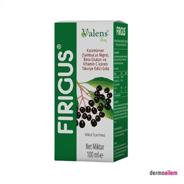 Firigus Kara Mürver Şurup 100 Ml