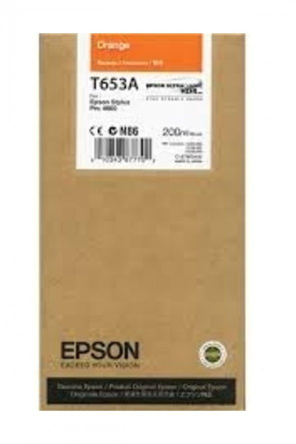 EPSON T653A (C13T653A00) TURUNCU ORJİNAL KARTUŞ - PRO 4900 ürün görseli