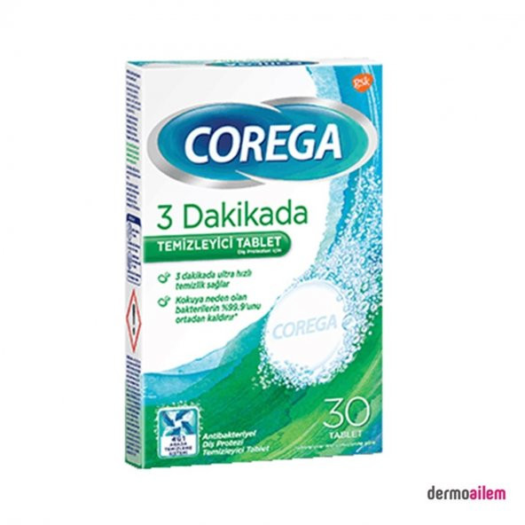 Corega Diş Protezi Temizleyici Tablet (30 Tablet)