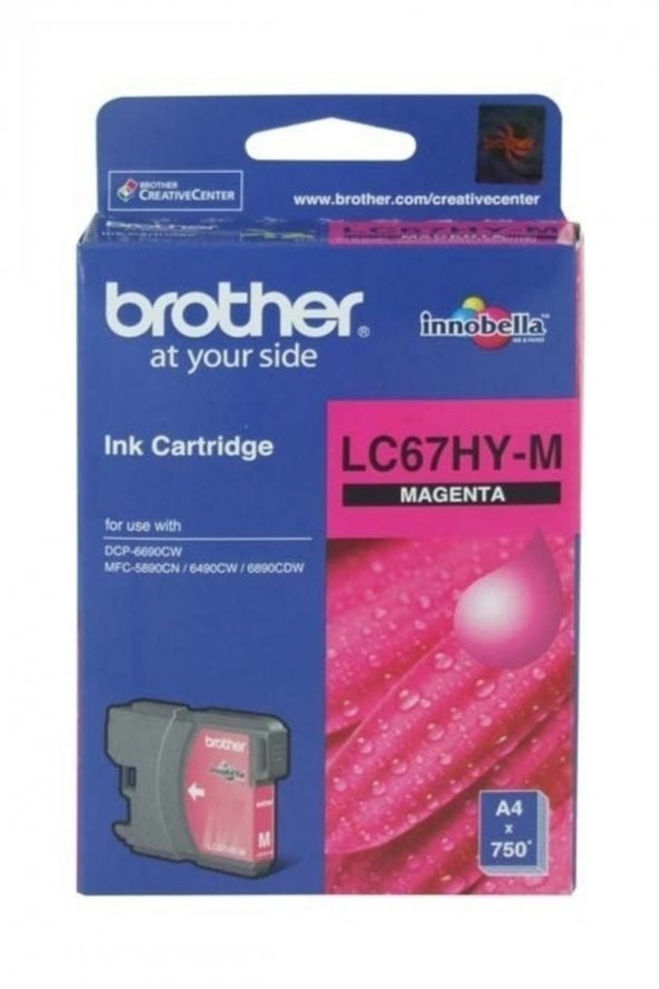 BROTHER LC67HY-M KIRMIZI ORJİNAL KARTUŞ YÜKSEK KAPASİTE