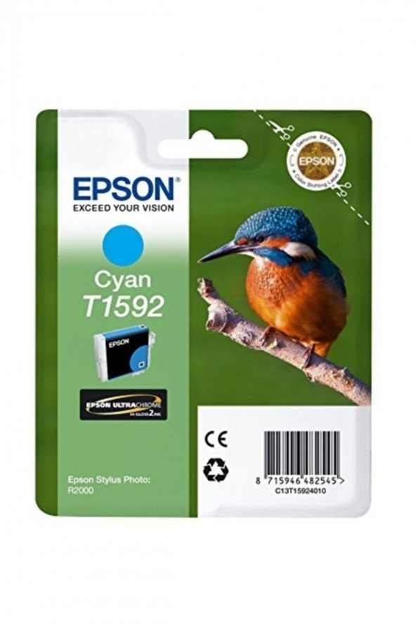 EPSON T1592 MAVİ ORJİNAL KARTUŞ - Stylus Photo R2000