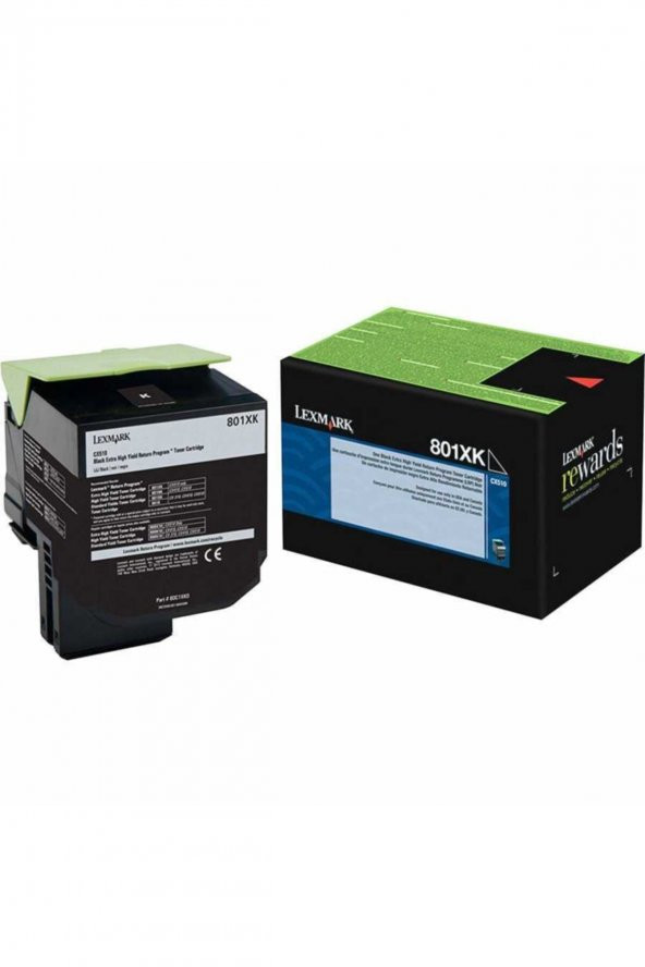 Lexmark 80C1XK0 Siyah Orjinal Toner Yüksek Kapasite CX510 Serisi