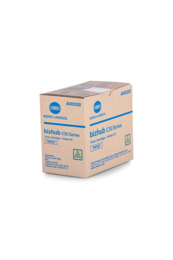 Konica Minolta Bizhub TNP22Y Sarı Orjinal Toner A0X5252