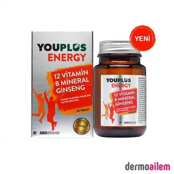 Youplus Energy 12 Vitamin 8 Mineral Ginseng 30 Tablet