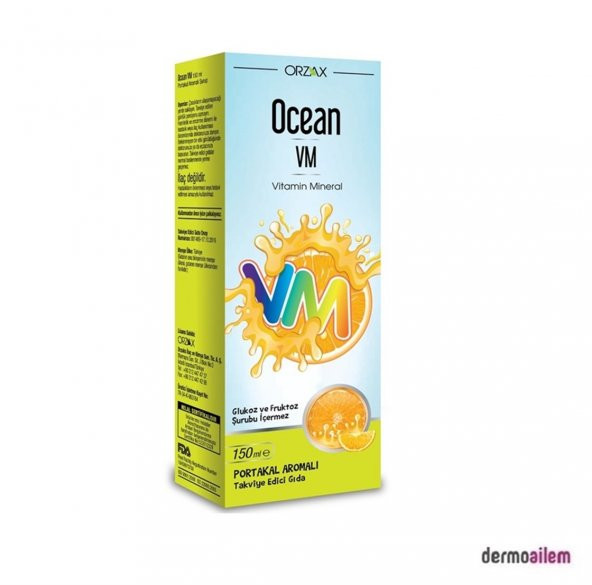 Ocean VM Vitamin Mineral Portakal Aromalı Şurup 150 ml